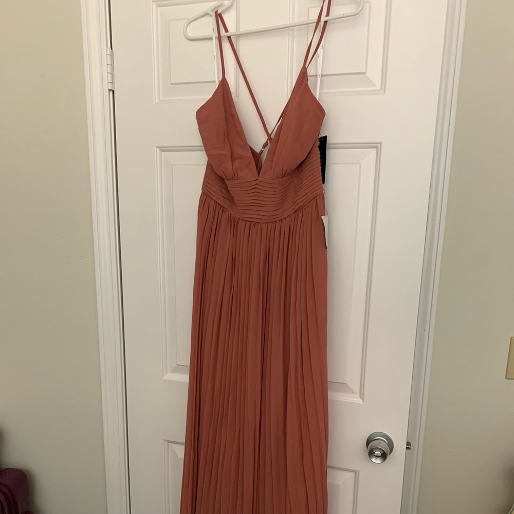 Rose color Lulu’s floor length dress, never worn.